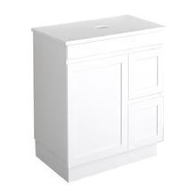 Stefania 750mm Matte White Freestanding Single Vanity with Stone Countertop